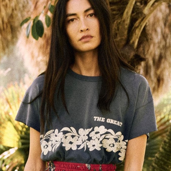 THE GREAT BLUE BOXY CREW TSHIRT SIZE 3 - Picture 3 of 4